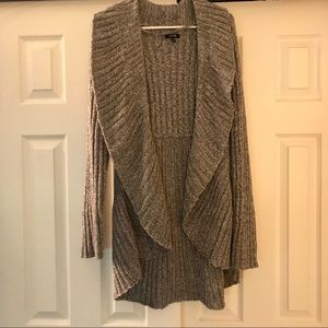 Apt 9 Heathered Gray Shimmer Knit Duster Cardigan